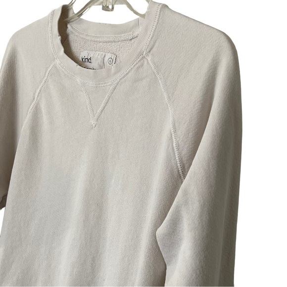 Unsubscribed Crew Neck Long Sleeve Be Kind Lightweight Distressed Sweatshirt S - Picture 6 of 16